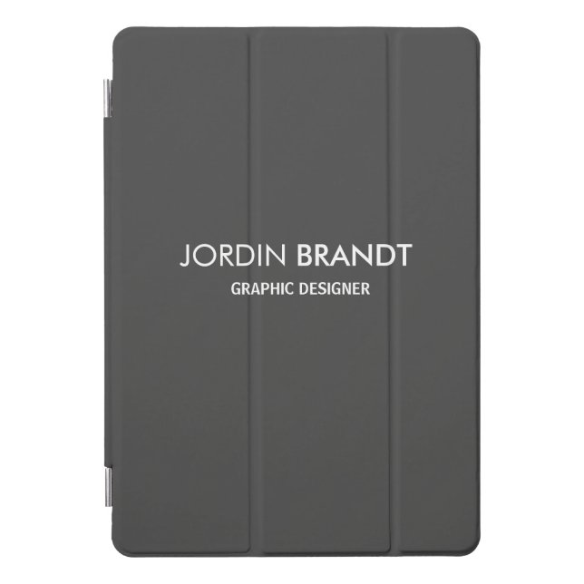 Minimalist simple gray business iPad pro cover (Front)