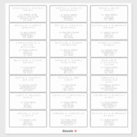 Minimalist Simple Guest Address Labels