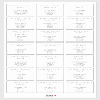 Minimalist Simple Guest Address Labels