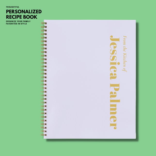 Minimalist Simple Lilac Gold Recipe Journal (Creator Uploaded)
