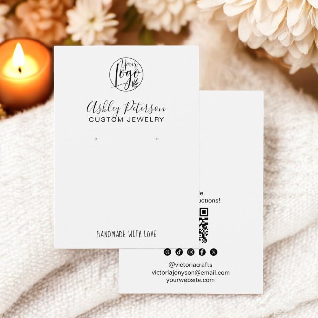 Minimalist simple logo jewelry earring display (Minimalist simple logo jewelry earring display)