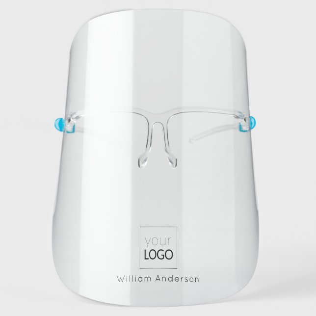 Minimalist Simple Logo & Text Face Shield (Front)