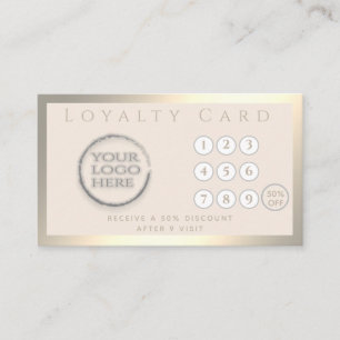 Minimalist simple luxury luminous custom logo loyalty card