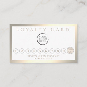 Minimalist simple luxury luminous custom logo loyalty card