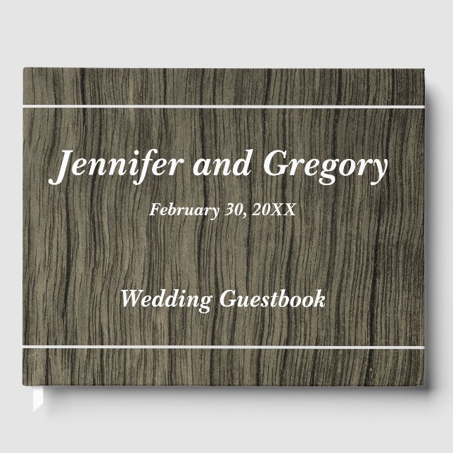 Minimalist, Simple Marriage Guest Book (Front)
