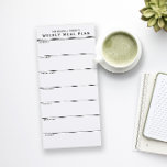 Minimalist Simple Meal Planning Notes Magnetic Notepad at Zazzle