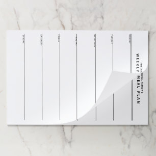 Minimalist Simple Meal Planning Paper Pad