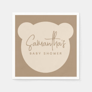 Minimalist simple modern Baby Shower Napkins