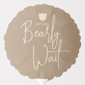 Minimalist simple modern bear Baby Shower Balloon