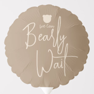 Minimalist simple modern bear Baby Shower Balloon