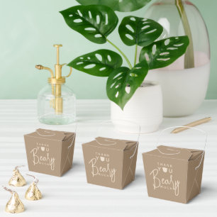 Minimalist simple modern bear Baby Shower Favor B Favor Boxes