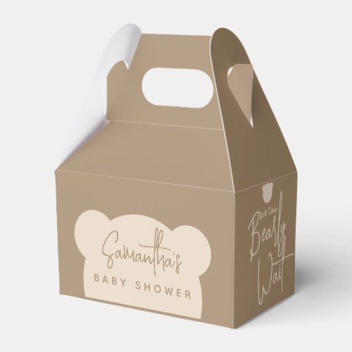 Minimalist simple modern bear Baby Shower