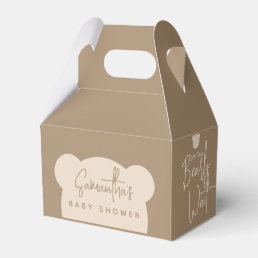 Minimalist simple modern bear Baby Shower Favor Boxes
