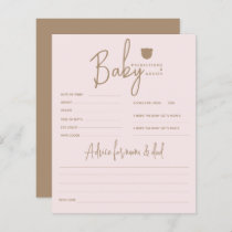 Minimalist simple modern bear Baby Shower Game