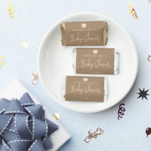 Minimalist simple modern bear Baby Shower Hershey's Miniatures