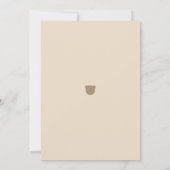 Minimalist simple modern bear Baby Shower Photo Invitation (Back)
