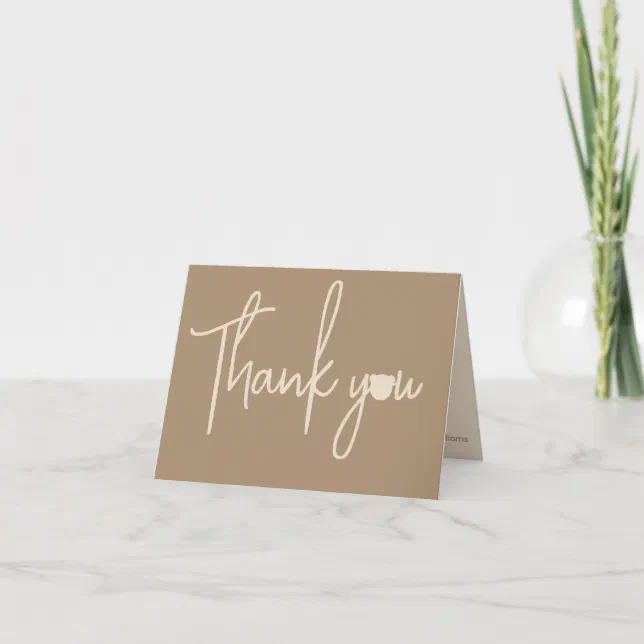 Minimalist simple modern bear Baby Shower Thank You Card | Zazzle