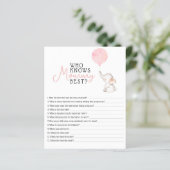 Minimalist simple modern elephant Baby Shower Game (Standing Front)