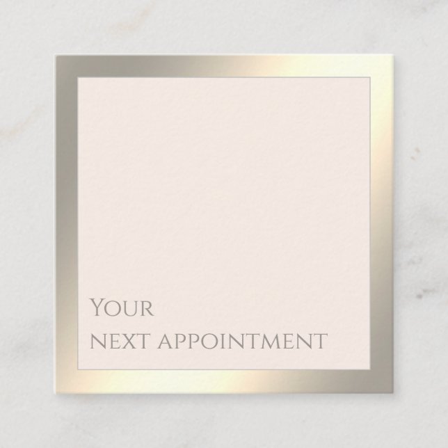 Minimalist simple modern gold foil appointment card (Front)