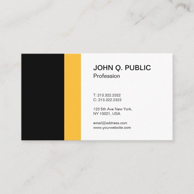 Minimalist Simple Modern Professional Elegant Business Card (Front)