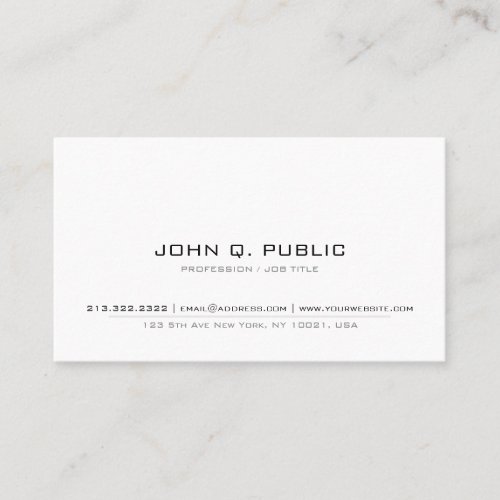 Minimalist Simple Modern Professional Elegant Business Card
