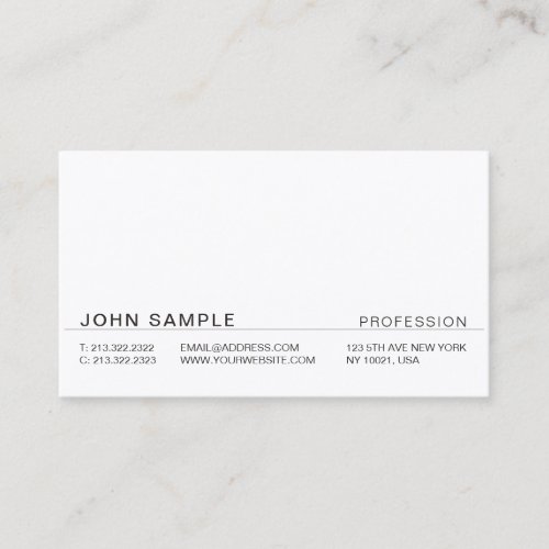 Minimalist Simple Modern Professional Elegant Business Card