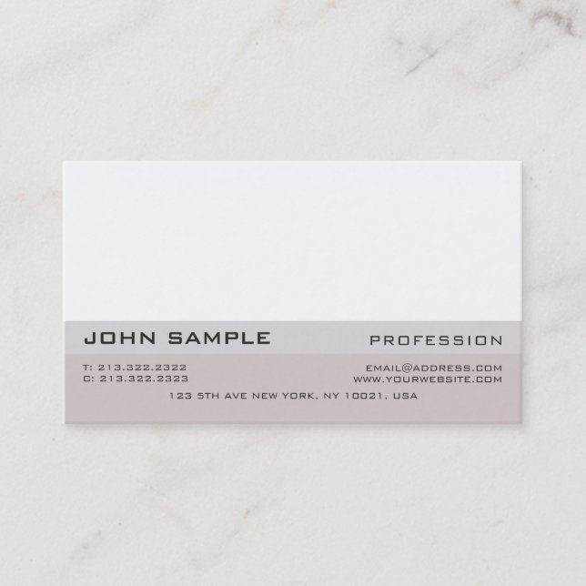 Minimalist Simple Modern Professional Elegant Business Card (Front)