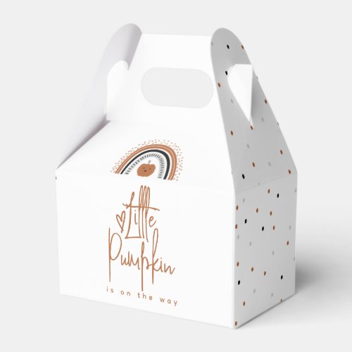 Minimalist Simple Modern Pumpkin Baby Shower Favor Boxes
