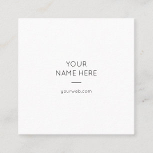 Minimalist Simple Modern Square Business Card