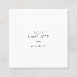 Minimalist Simple Modern Square Business Card