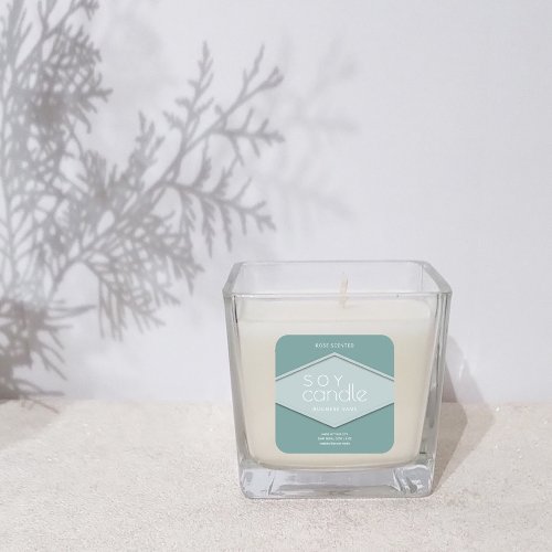 Minimalist simple Modern typography soy candle Square Sticker