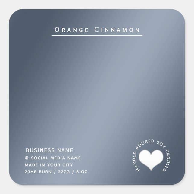 Minimalist Simple modern white heart   Square Sticker (Front)