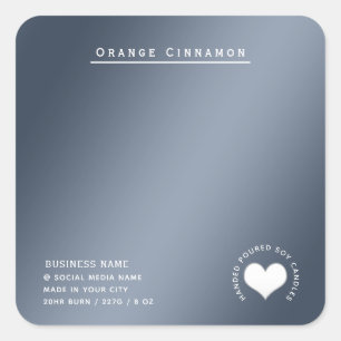 Minimalist Simple modern white heart Square Sticker