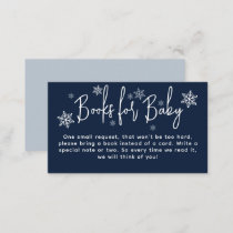 Minimalist simple modern winter Baby Boy Shower  Enclosure Card