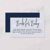 Minimalist simple modern winter Baby Boy Shower  Enclosure Card