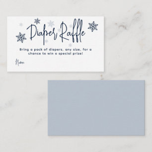 Minimalist simple modern winter Baby Boy Shower  Enclosure Card