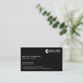 Minimalist Simple Modern Your Custom Company Logo Business Card (Standing Front)