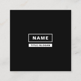Minimalist Simple Monochrome Square Business Cards