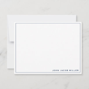 Minimalist Simple Navy Blue Note Card
