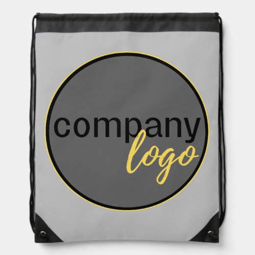 MINIMALIST SIMPLE OWN LOGO BUSINESS BRAND SILVER DRAWSTRING BAG