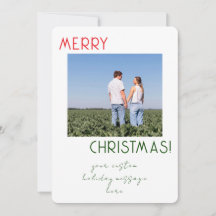 Minimalist Simple Personalized Christmas Card