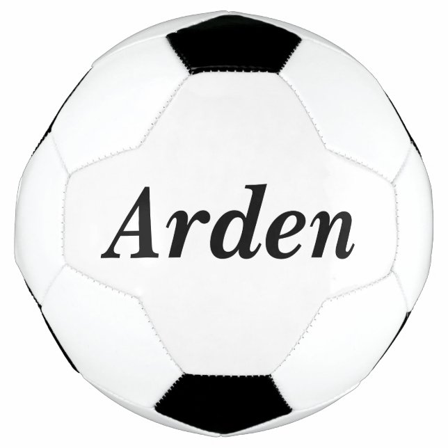 Minimalist Simple Personalized Names Soccer Ball (Front)
