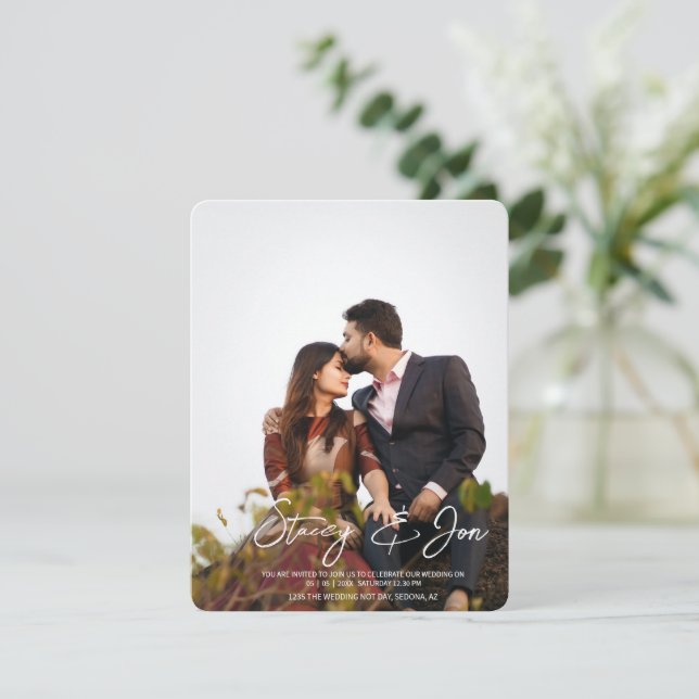 Minimalist Simple | Personalized Photo Invitation (Standing Front)