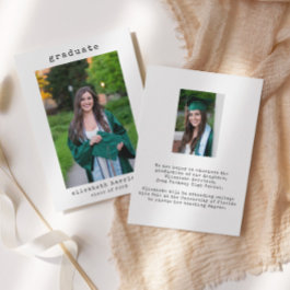 Minimalist Simple Photo | Graduation Announcement