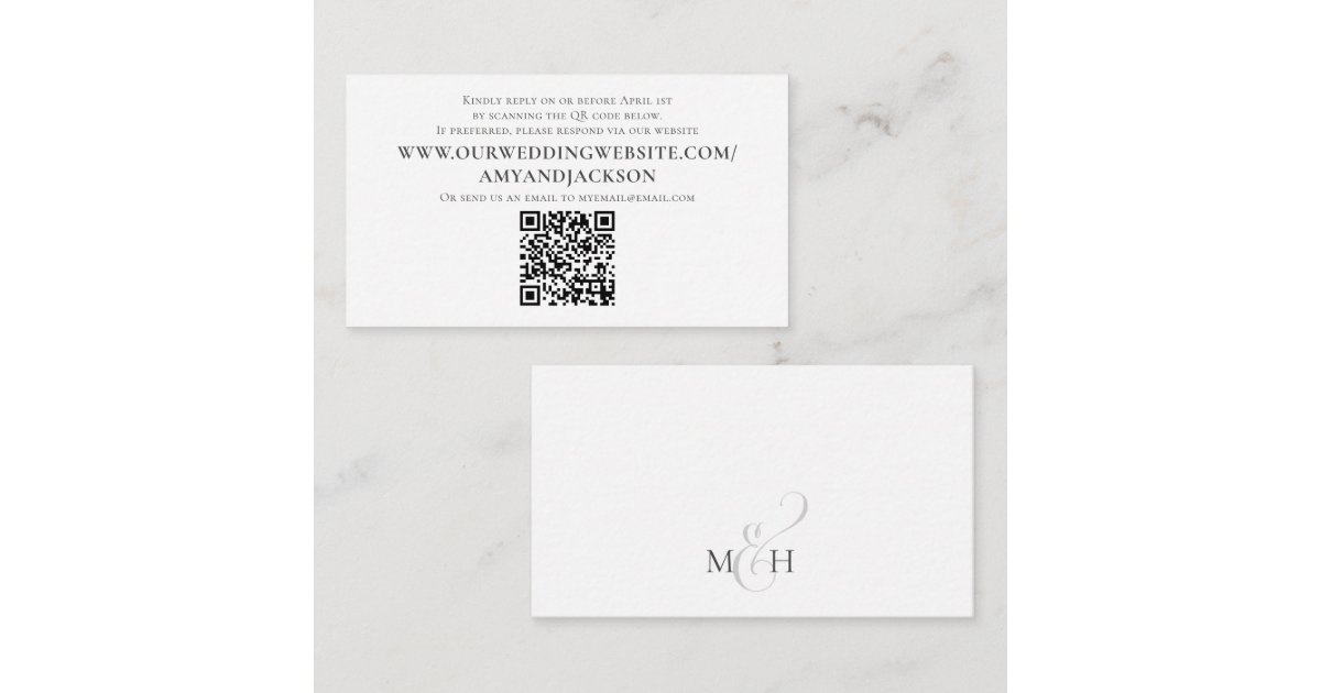 Minimalist Simple Photo QR Code Website Template Zazzle