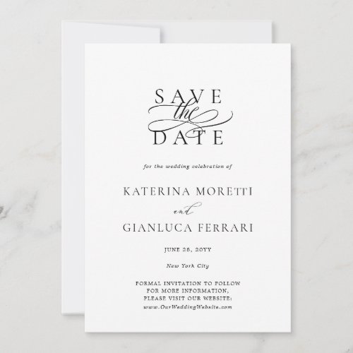 Minimalist Simple Photo Save the Date Invitation