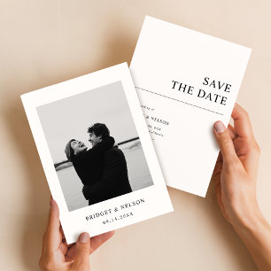 Minimalist Simple Photo Wedding Save The Date