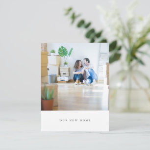 Minimalist Simple Photo We've Moved Home Address Note Card