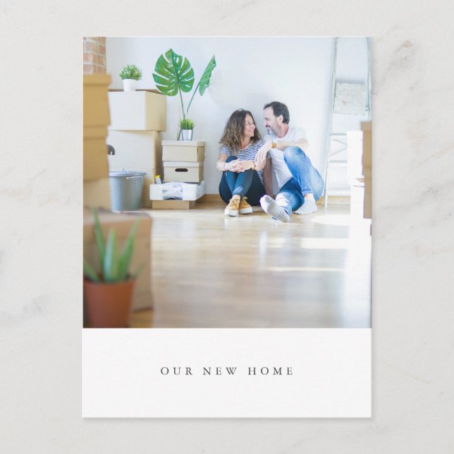 Minimalist Simple Photo We've Moved Home Address  Postcard (Front)