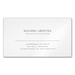 Minimalist Simple Plain Business Card Magnet